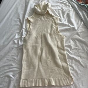 JCREW Factory Cream Turtleneck sweater vest